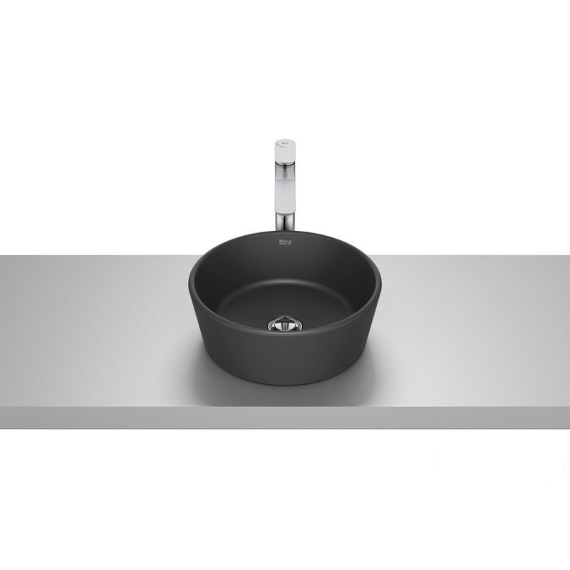Umywalka nablatowa ROUND CR 35 cm CZARNY MAT OPTICA Roca (A327B15080)