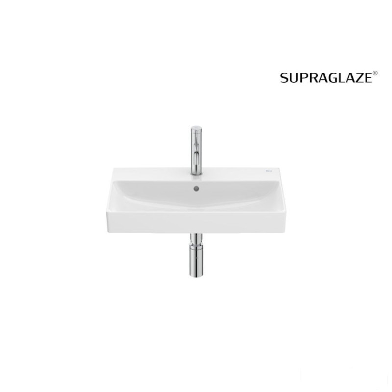 Umywalka blatowa 60x40 cm Fineceramic®, Supraglaze® ONA Roca (A32768MS00)