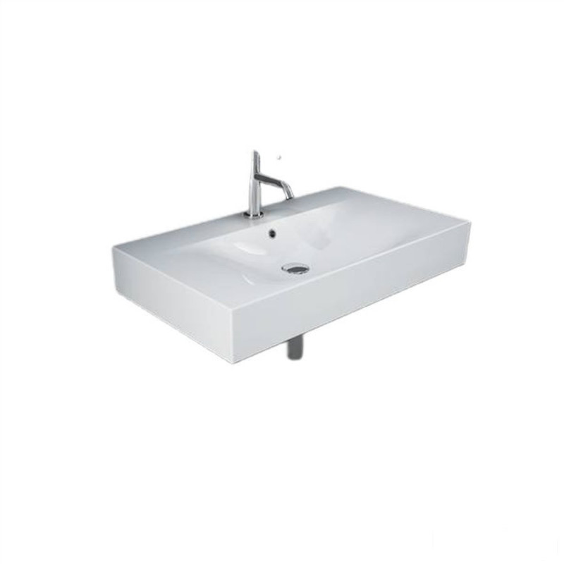 Umywalka podwiesz.nablat.81x46cm z otworem biały mat Des RAK Ceramics (DESWB08101500A)