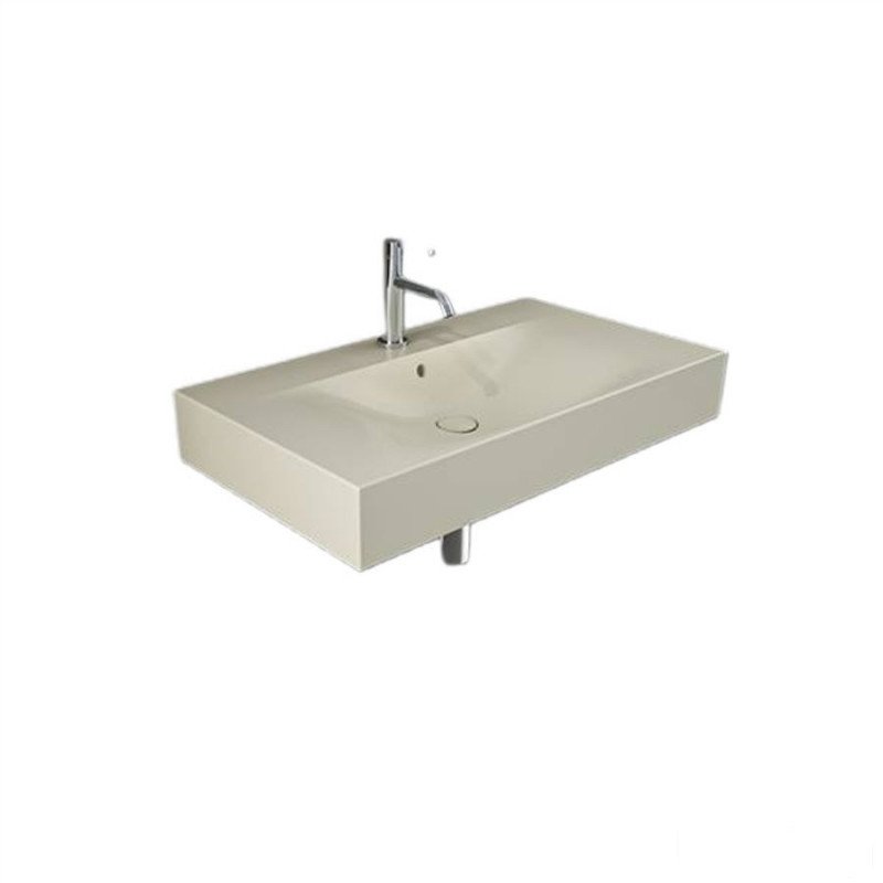 Umywalka podwiesz.nablat.81x46cm z otworem beżowy mat Des RAK Ceramics (DESWB08101505A)