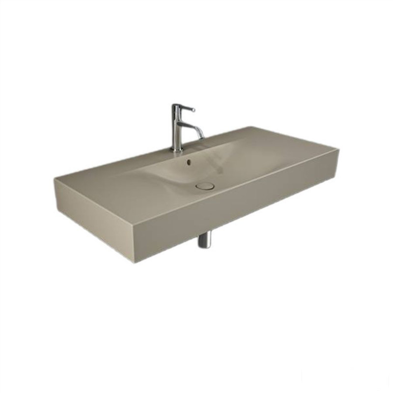 Umywalka podwiesz.nablat.101x46cm z otworem cappuccino mat Des RAK Ceramics (DESWB10101514A)