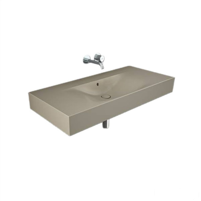Umywalka podwiesz.nablat.101x46cm bez otworu cappuccino mat Des RAK Ceramics (DESWB10100514A)