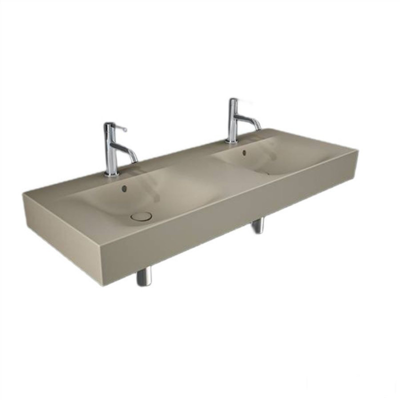 Umywalka podwiesz.nablat.121x46cm z otworem cappuccino mat Des RAK Ceramics (DESWB12101514A)