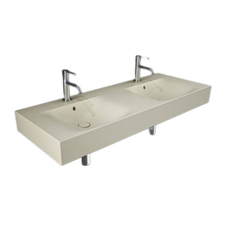 Umywalka podwiesz.nablat.121x46cm z otworem beżowy mat Des RAK Ceramics (DESWB12101505A)