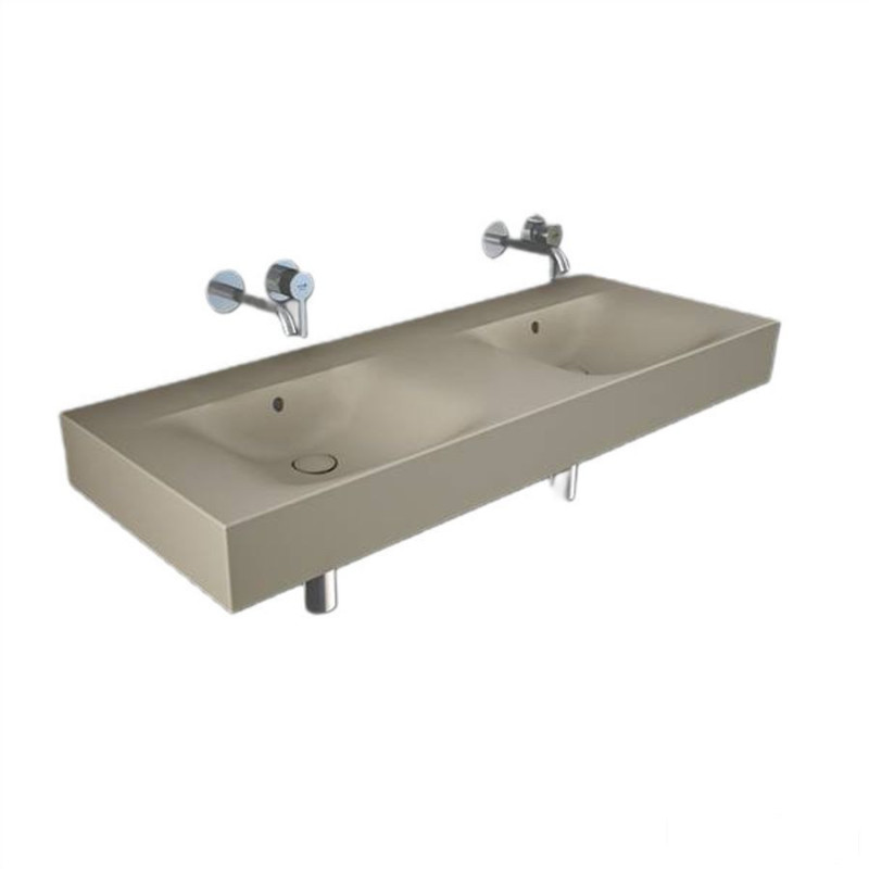 Umywalka podwiesz.nablat121x46cm bez otworów cappuccino mat Des RAK Ceramics (DESWB12100514A)