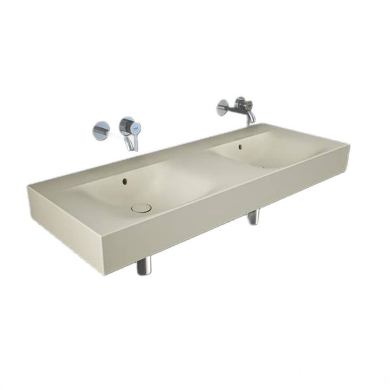 Umywalka podwiesz.nablat121x46cm bez otworów beżowy mat Des RAK Ceramics (DESWB12100505A)