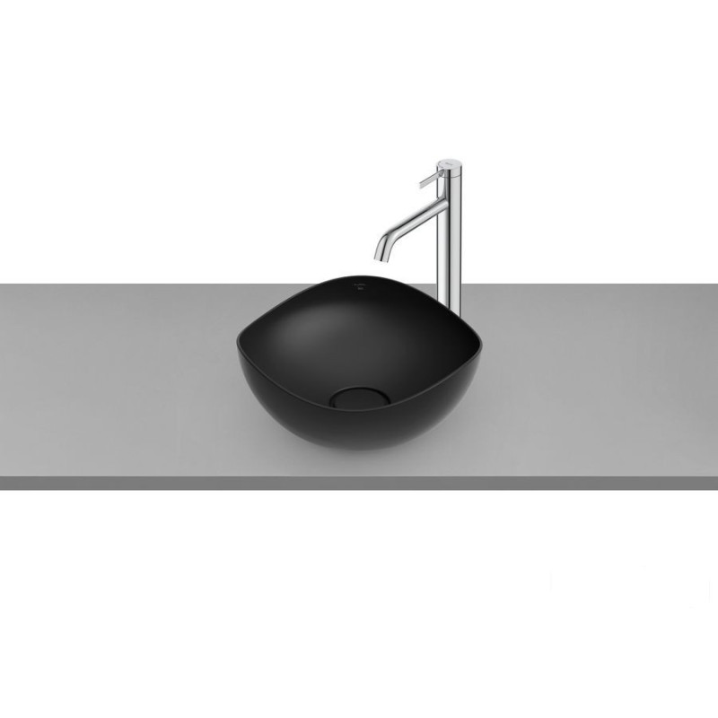 Umywalka nablatowa 37,5x37,5x17,5 cm CZARNY MAT OHTAKE Roca (A327A15080)