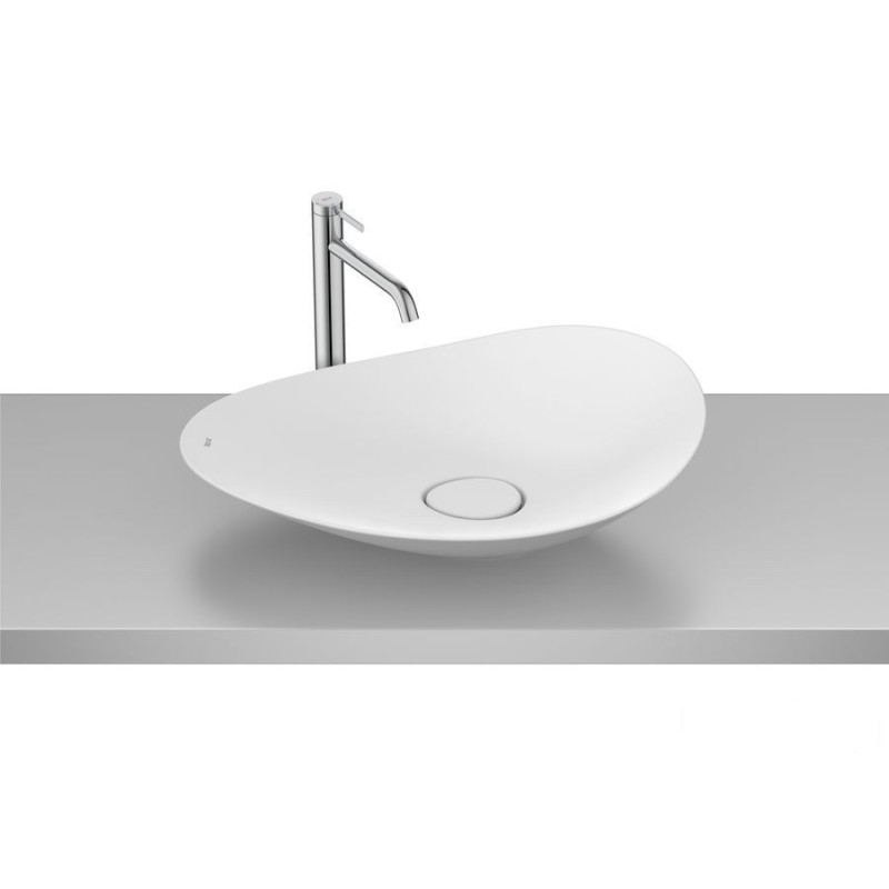 Umywalka nablatowa 62,5x38,5 cm Fineceramic® BIAŁY MAT OHTAKE Roca (A327A1P620)