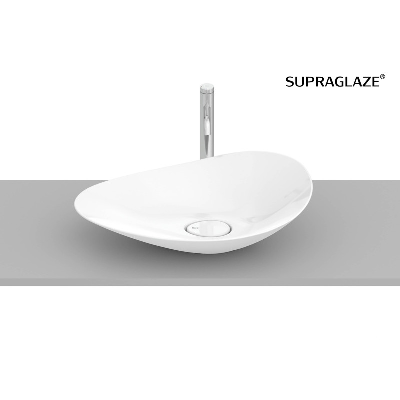 Umywalka nablatowa 62,5x38,5 cm Fineceramic® Supraglaze® OHTAKE Roca (A327A1PS00)