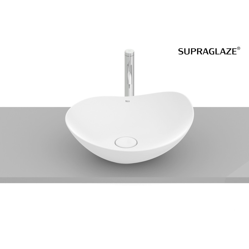 Umywalka nablatowa cienkościenna 47x40,5 cm Fineceramic® Supraglaze® OHTAKE Roca (A327A1NS00)