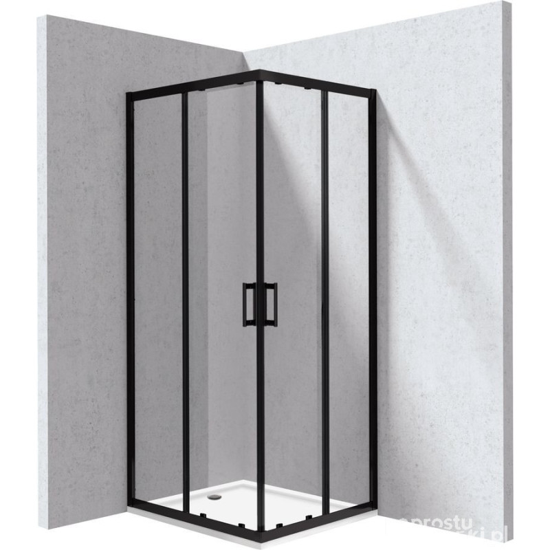 Kabina prysznicowa z brodzikiem prostokątna - 80x90 cm Deante (KYCPN089P)