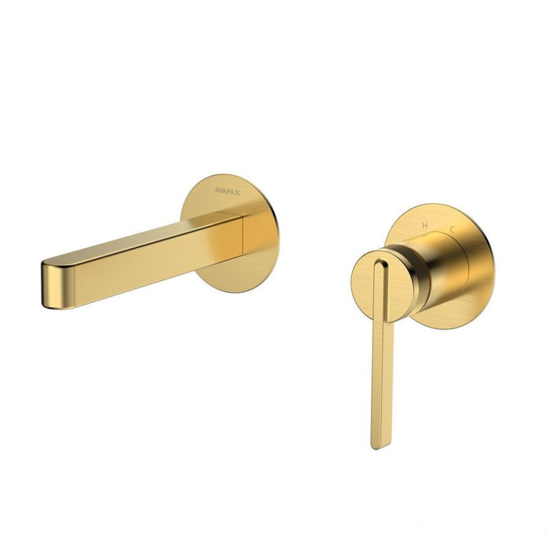 Bateria umywalkowa podtynkowa Aurevo złoty szczotkowany Avapax (ABAU141211)