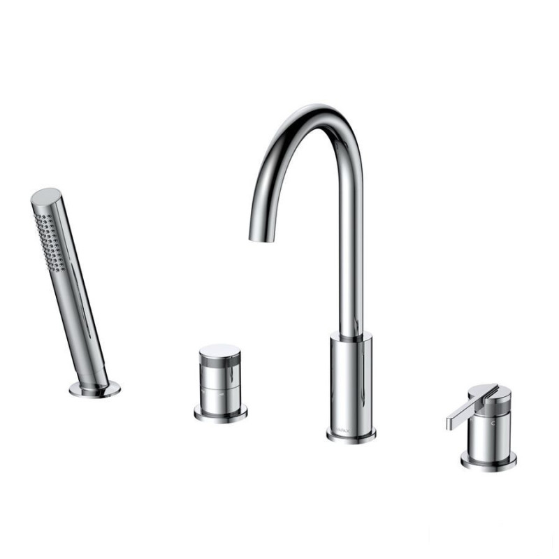 Bateria wannowa 4-otworowa chrom Aurevo Avapax (ABAU241221)