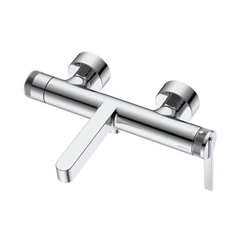 Bateria wannowa ścienna z przełącznikiem natrysku chrom Aurevo Avapax (ABAU2111H1)