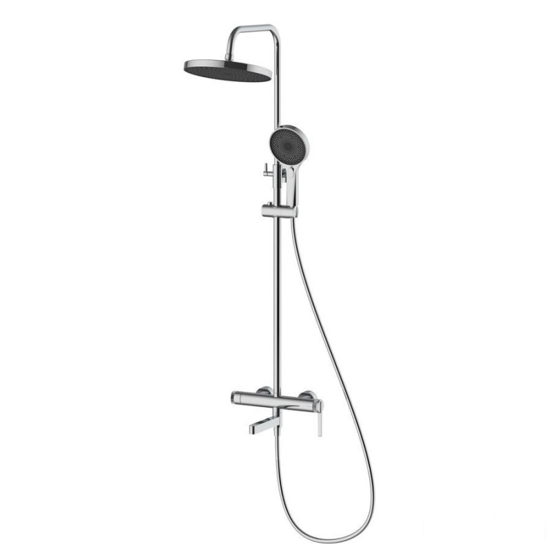 Deszczownica z baterią prysznicowo wannową trzyfunkcyjną chrom Aurevo Avapax (ADAU6311H1)