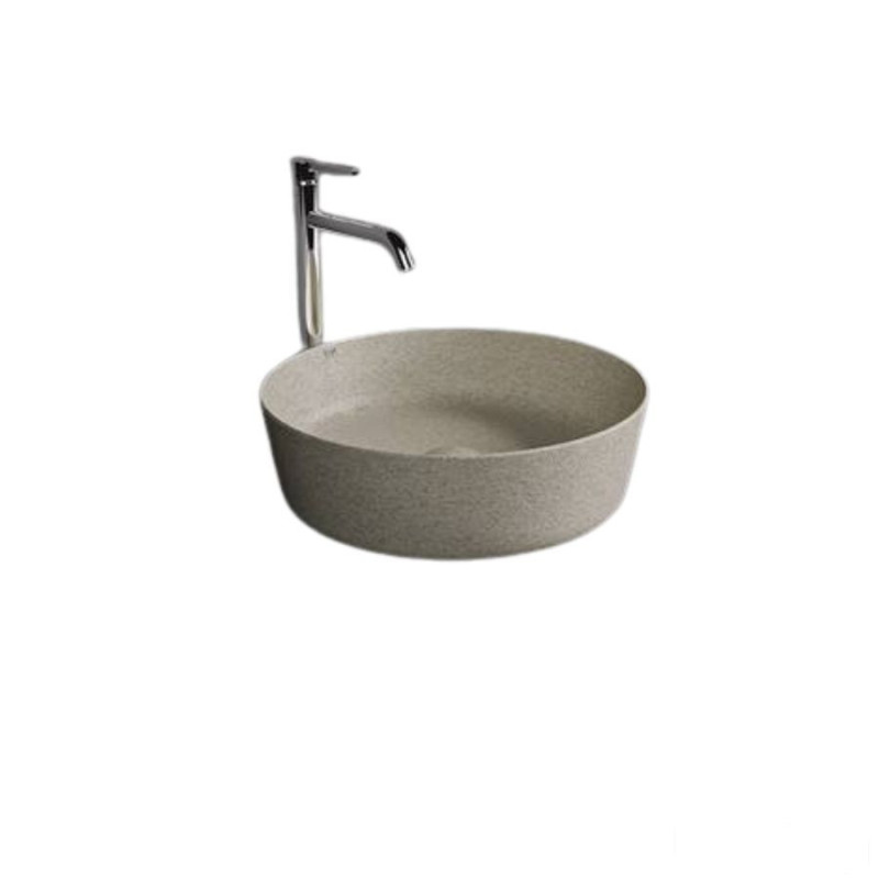 Rak ceramics batu umywalka slim nablatowa okrągła  42 cm mica warm grey Rak-batu RAK Ceramics (BATCT4200621A.)