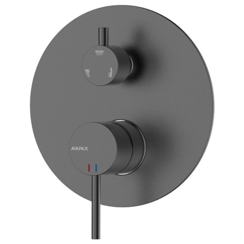 Bateria prysznicowo wannowa podtynkowa trzyfunkcyjna gun metal Ultimate Avapax (ABUL5314C1)