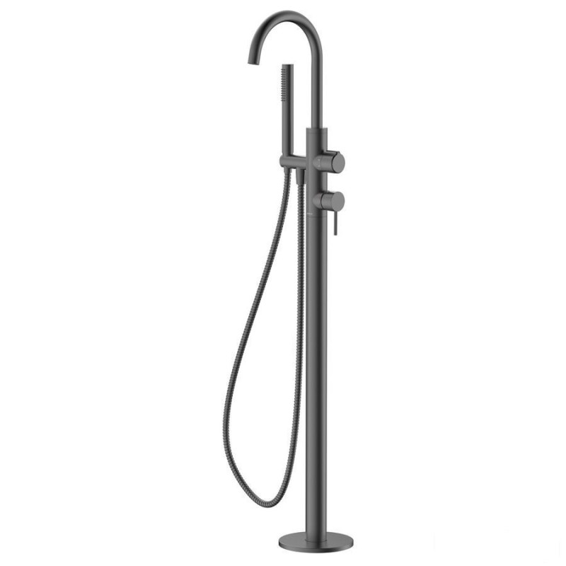 Bateria wannowa wolnostojąca z zestawem natryskowym gun metal Ultimate Avapax (ABUL221421)
