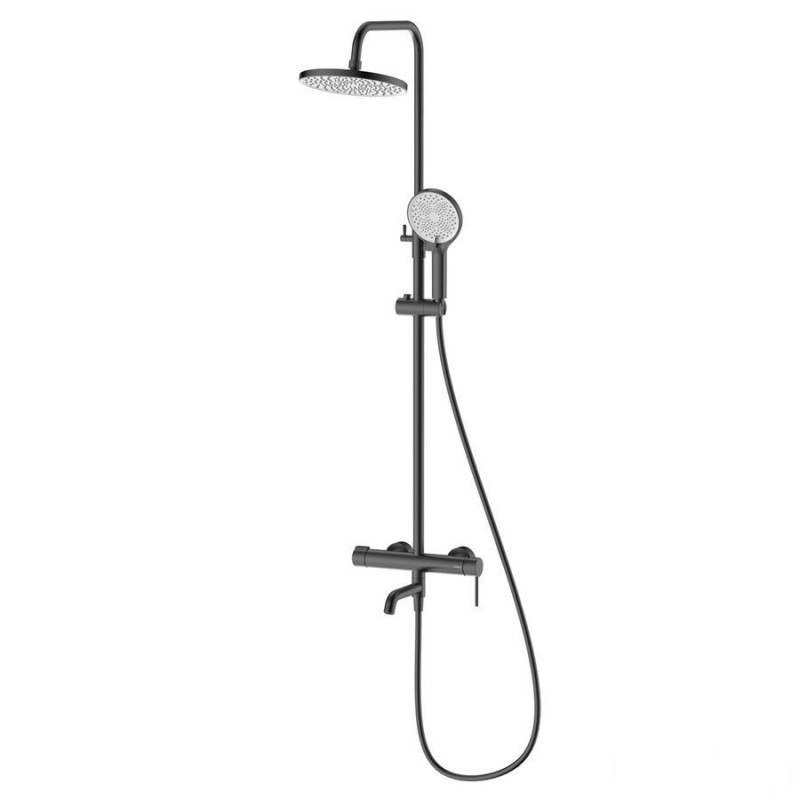 Deszczownica z baterią prysznicowo wannową trzyfunkcyjną gun metal Ultimate Avapax (ADUL6314H1)