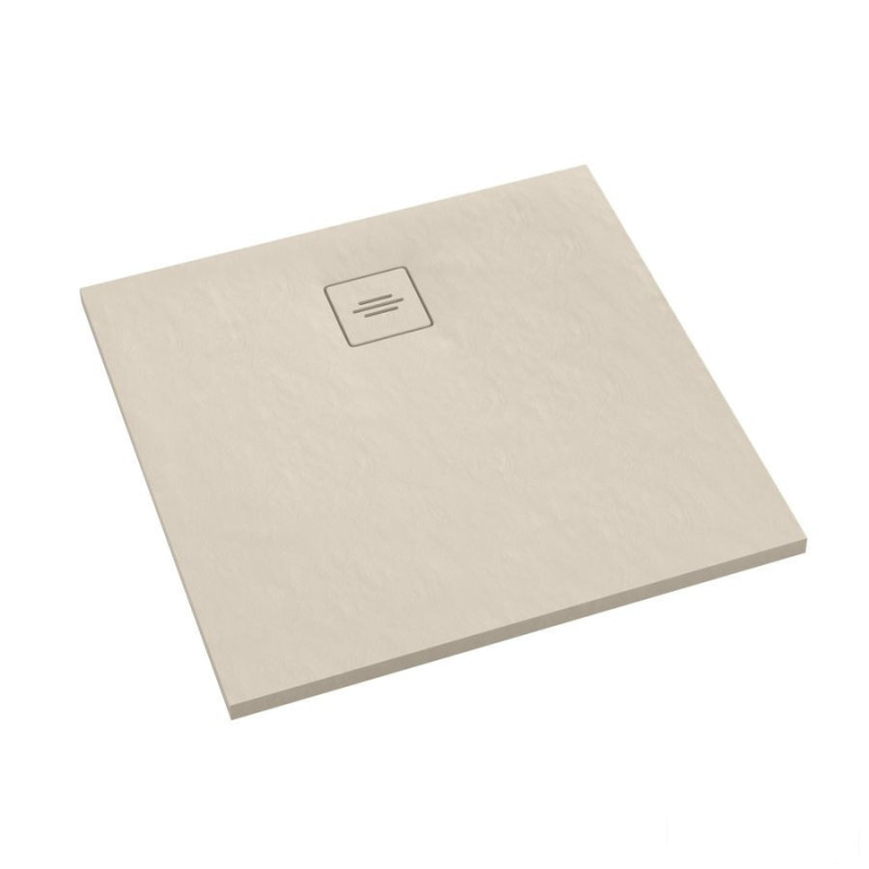 Brodzik kompozytowy Protos Cashemere Stone 80x80x3,5 cm, kwadratowy Schedline (3SP.P2K-8080/PK/ST-M1/PK/ST)