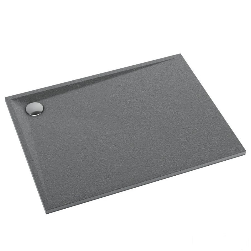 Brodzik kompozytowy Libra Anthracite Stone 90x160x4 cm, prost. Schedline (3SP.L1P-90160/A/ST)