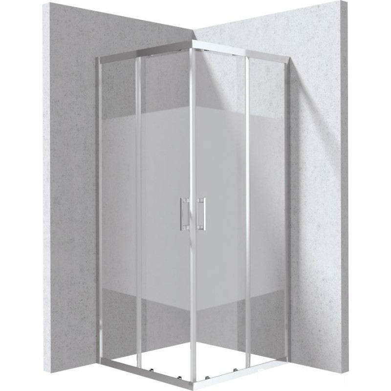 Kabina prysznicowa kwadratowa 80x80 cm - wzór pas Deante (KYC 0E88P)