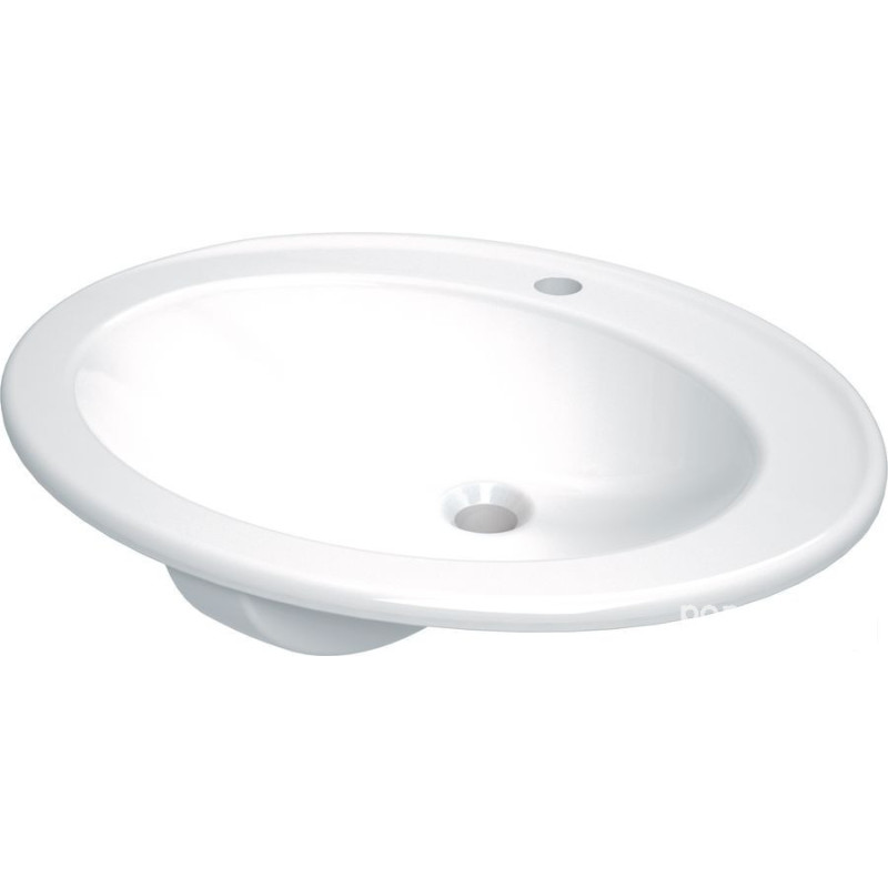 Umywalka ceramiczna wpuszczana z miejscem na baterię Deante (CGR 6U6B)