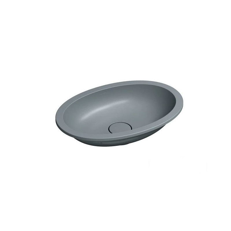 Umywalka podblatowa SHELL M+ ash grey mat Omnires (SHELL480UPAG)