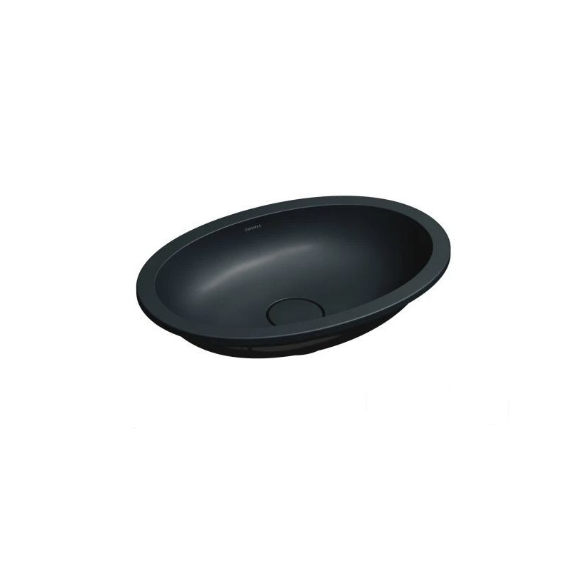 Umywalka podblatowa SHELL M+ black lava mat Omnires (SHELL480UPBLV)