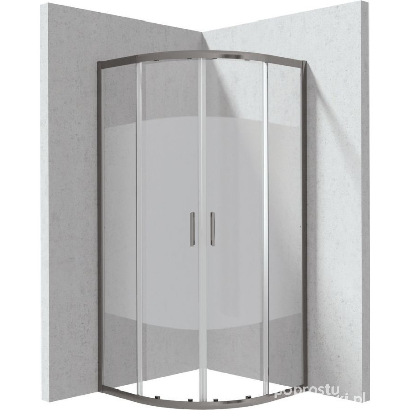 Kabina prysznicowa półokrągła 90x90 cm - wzór pas Deante (KYP DE99P)