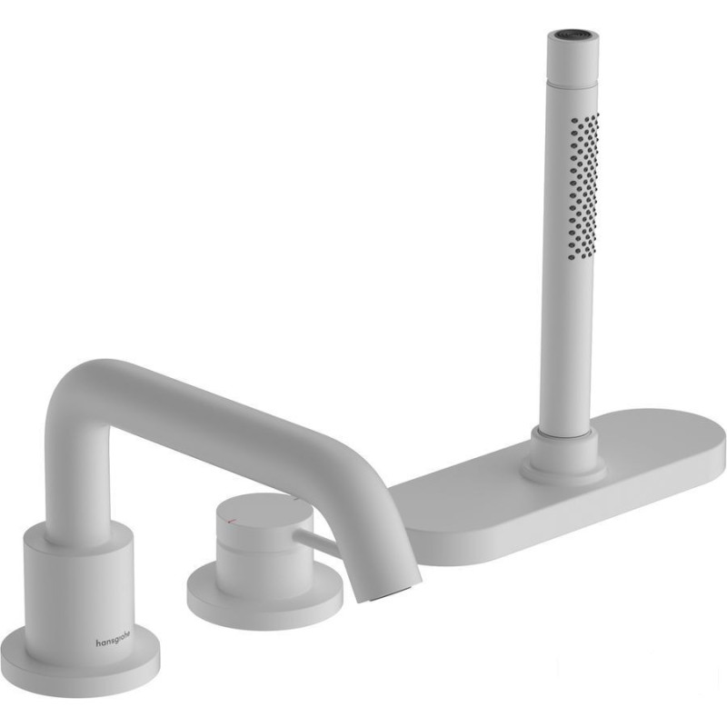 3-otworowa bateria nawannowa Biały Matowy Tecturis S Hansgrohe (73447700)