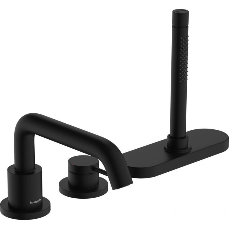 3-otworowa bateria nawannowa Czarny Mat Tecturis S Hansgrohe (73447670)