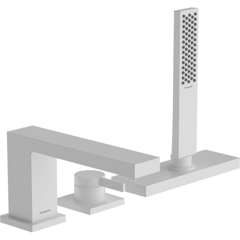 Bateria wannowa na brzeg wanny sBox biały mat Tecturis E Hansgrohe (73443700)