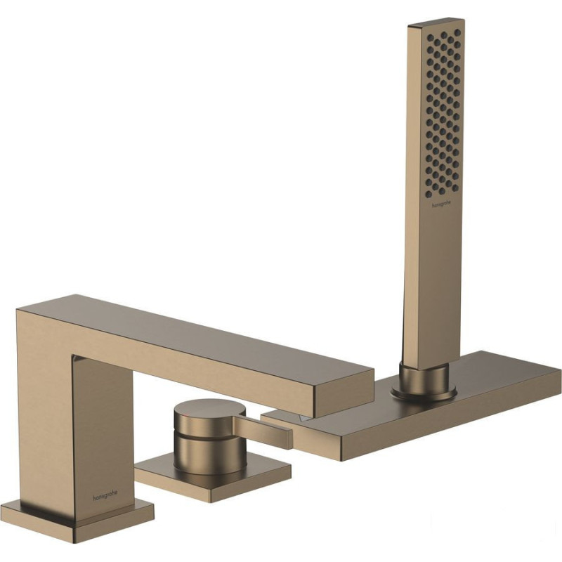 Bateria wannowa na brzeg wanny sBox brąz szczotkowany Tecturis E Hansgrohe (73443140)