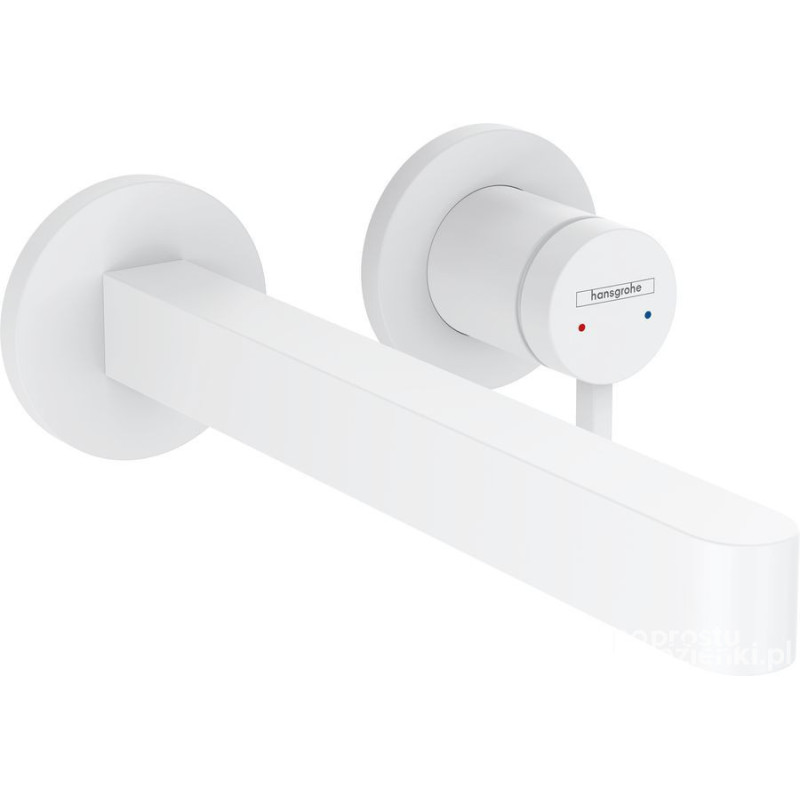 Bateria umywalkowa ścienna podtynkowa Biały Mat Finoris Hansgrohe (76050700)