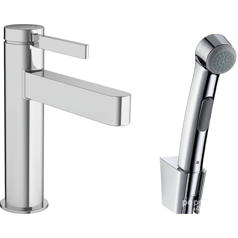 Bateria umywalkowa z główką Bidette i wężem chrom Finoris Hansgrohe (76210000)