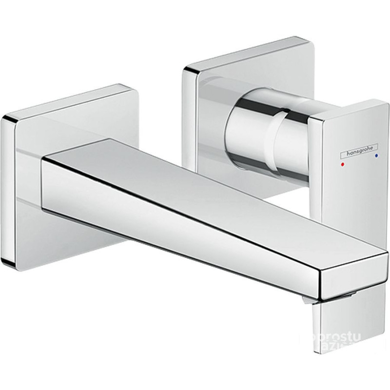 Bateria umywalkowa z wylewką 16,5 cm ścienna podtynkowa Chrom Metropol Hansgrohe (32525000)