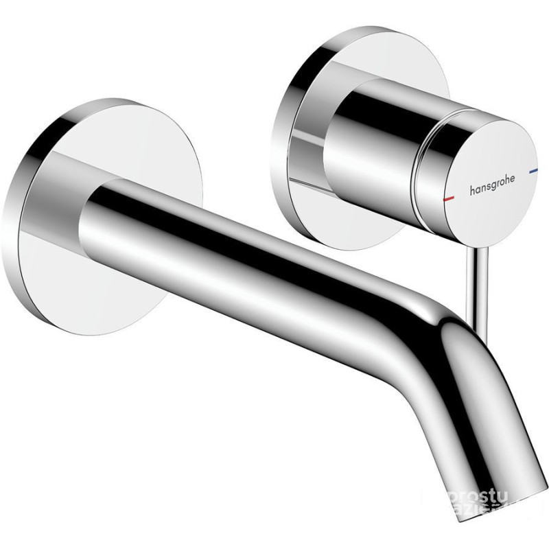 Bateria umywalkowa z wylewką 16,5 cm, ścienna, podtynkowa Chrom Tecturis S Hansgrohe (73350000)