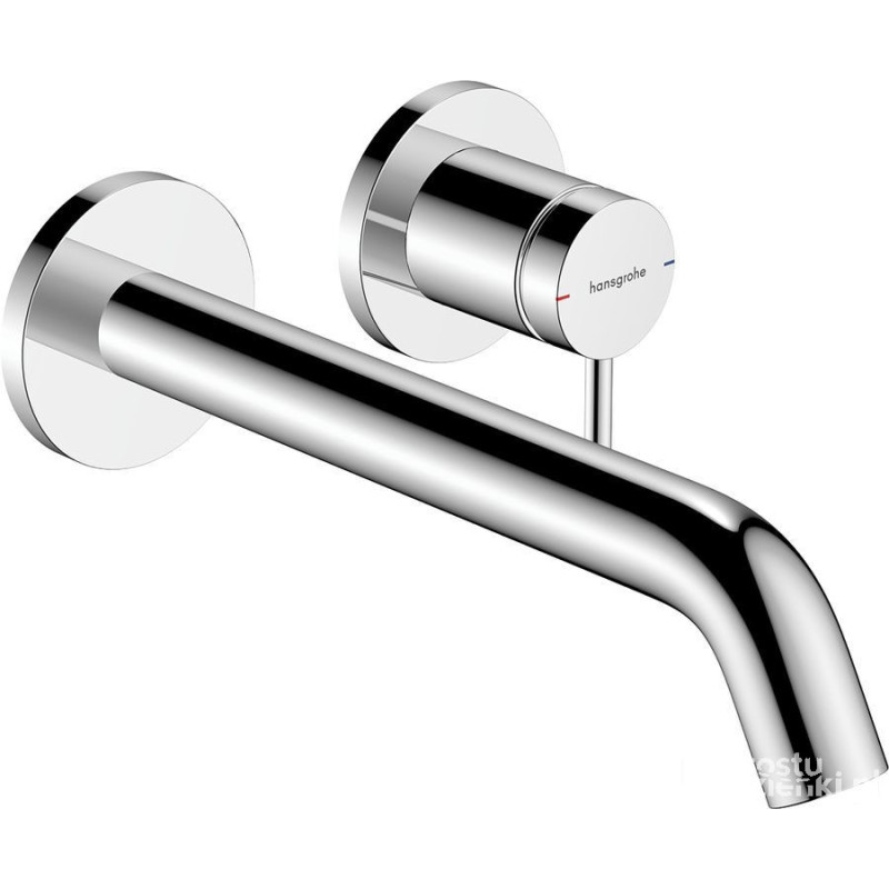 Bateria umywalkowa z wylewką 22,5 cm, ścienna, podtynkowa Chrom Tecturis S Hansgrohe (73351000)