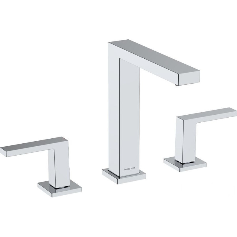 Bateria umywalkowa 3-otworowa z korkiem Push-Open Chrom Tecturis E Hansgrohe (73030000)
