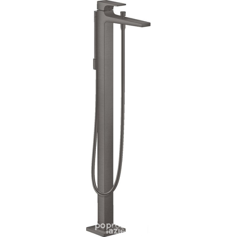 Bateria wannowa wolnostojąca Czarny Chrom Szczotkowany Metropol Hansgrohe (32532340)