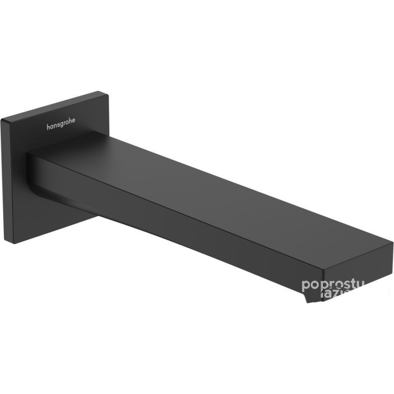 Wylewka wannowa 21 cm czarny mat Tecturis E Hansgrohe (73410670)