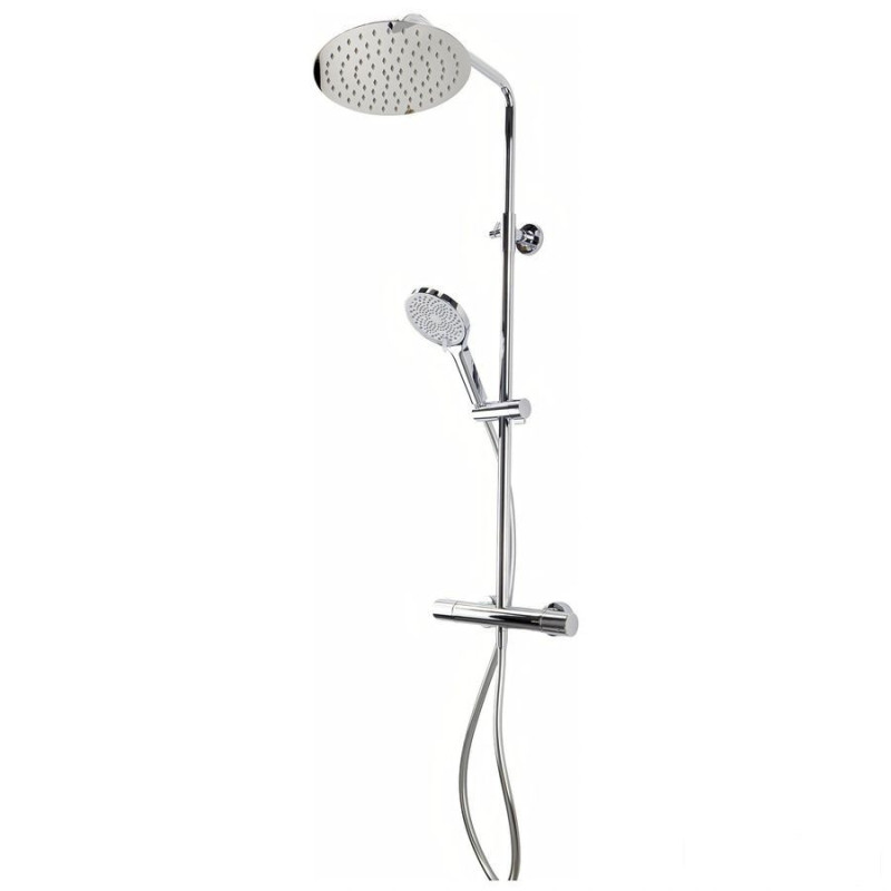Deszczownica z baterią prysznicową termostatyczną dwufunkcyjną, chrom Thermo RAK Ceramics (AVAPAX89-0)