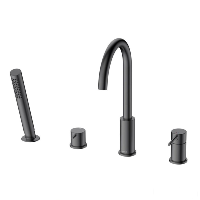 Bateria wannowa 4-otworowa, gun metal Ultimate RAK Ceramics (AVAPAX76-0)