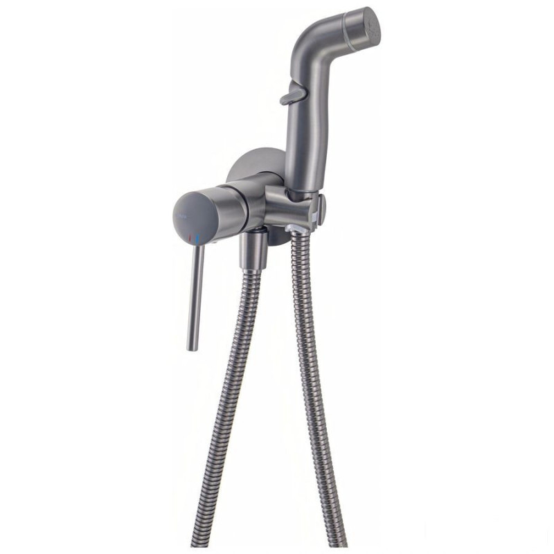 Bateria bidetowa podtynkowa z wężem i słuchawką typu bidetka, gun metal Ultimate RAK Ceramics (AVAPAX104-0)