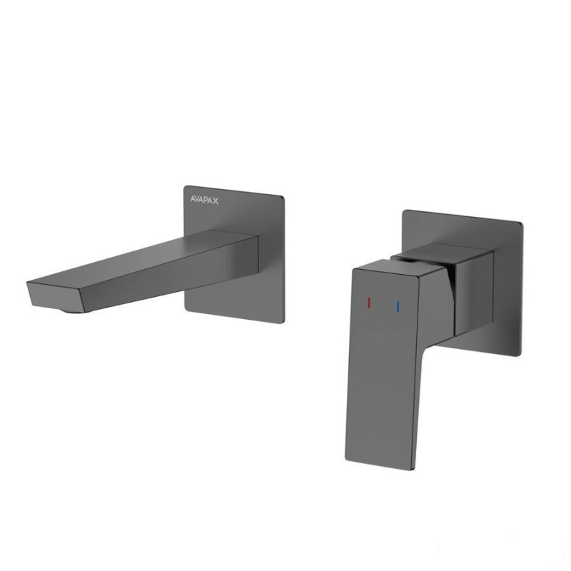 Bateria umywalkowa podtynkowa, gun metal Vellano RAK Ceramics (AVAPAX176-0)