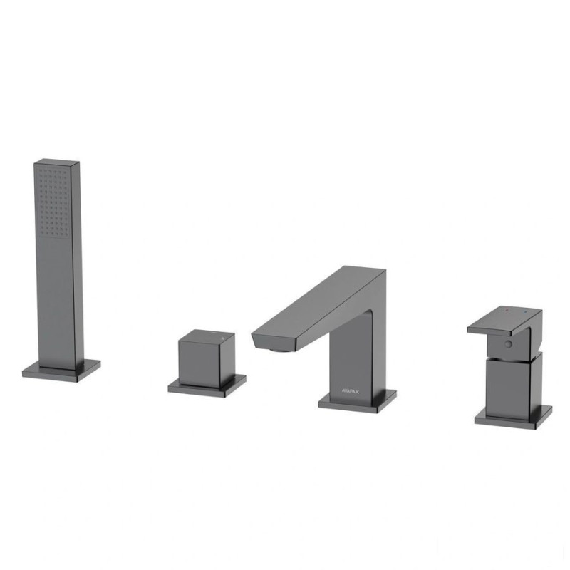 Bateria wannowa 4-otworowa, gun metal Vellano RAK Ceramics (AVAPAX194-0)