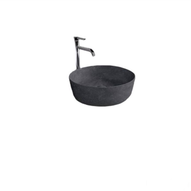 Rak ceramics skin umywalka slim nablatowa okrągła  42 cm carbon concrete - efekt kamienia Rak-skin RAK Ceramics (SKICT4200631K)