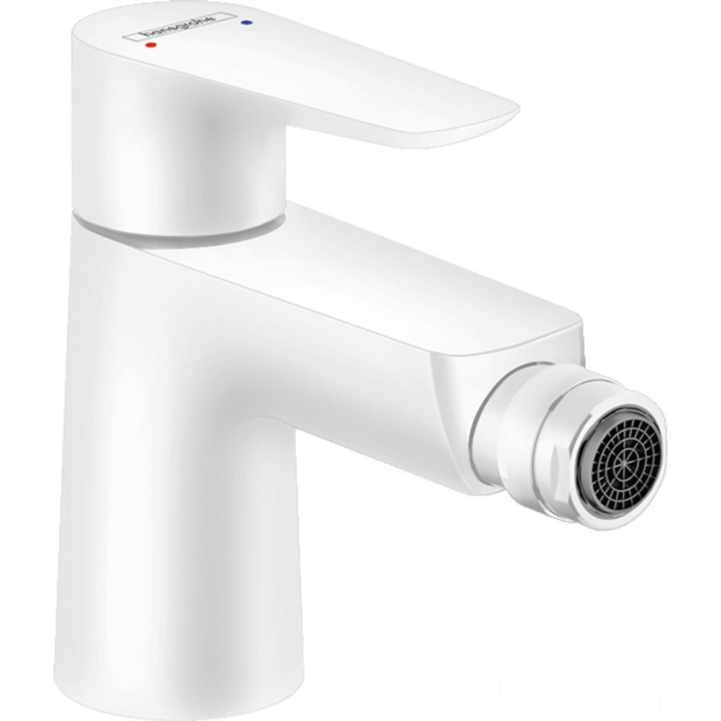Bateria bidetowa z korkiem z cięgłem Biały Mat Talis E Hansgrohe (71720700)