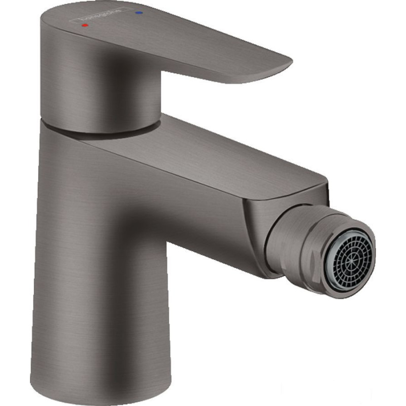 Bateria bidetowa z korkiem z cięgłem Czarny Chrom Talis E Hansgrohe (71720340)